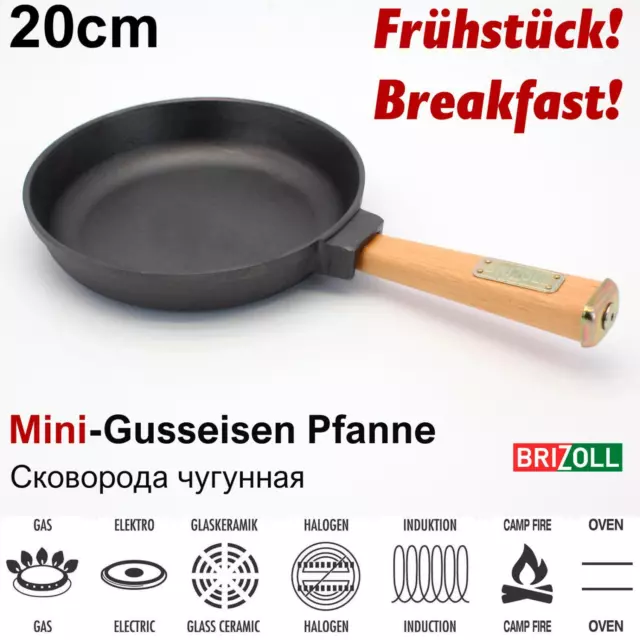 20CM Mini Cacerola de Hierro Fundido Sartén Asador Сковорода Чугунная 1-2 Person