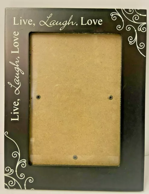 Frame Holds 4.5 X 6.5 Picture Black Wood 7 X 9 Live Laugh Love