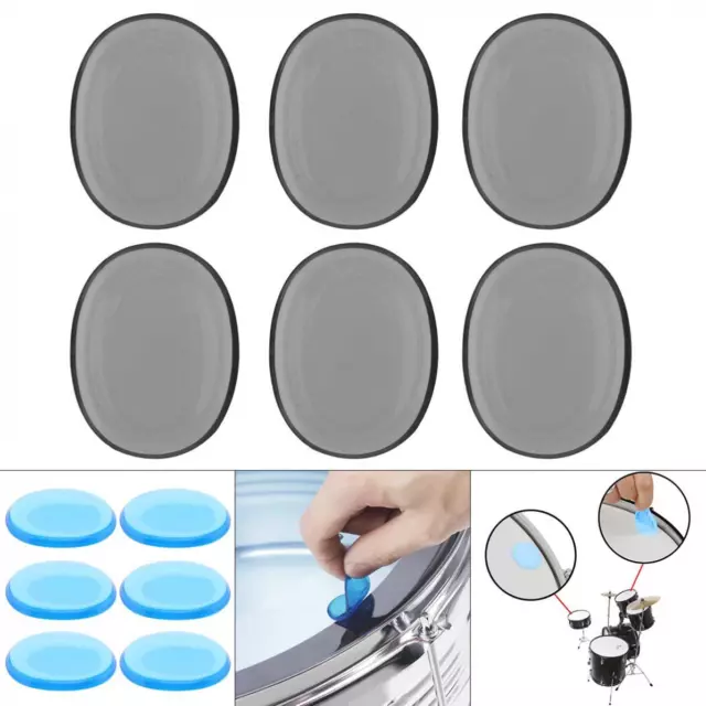 6pcs Silicone snare drum cymbal mute drum mute pad Drum Set Drum Silencer