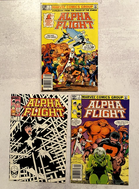 Alpha Flight #1-#3  (1983) High Grade condition for all! John Byrne