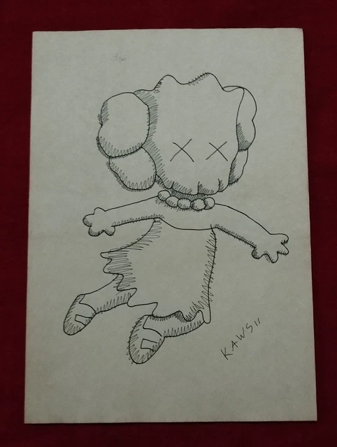 カウズ 2012年 サイン スケッチアート 額装 Kaws sketch カウズ 2012年 サイン スケッチアート 額装 Kaws sketch