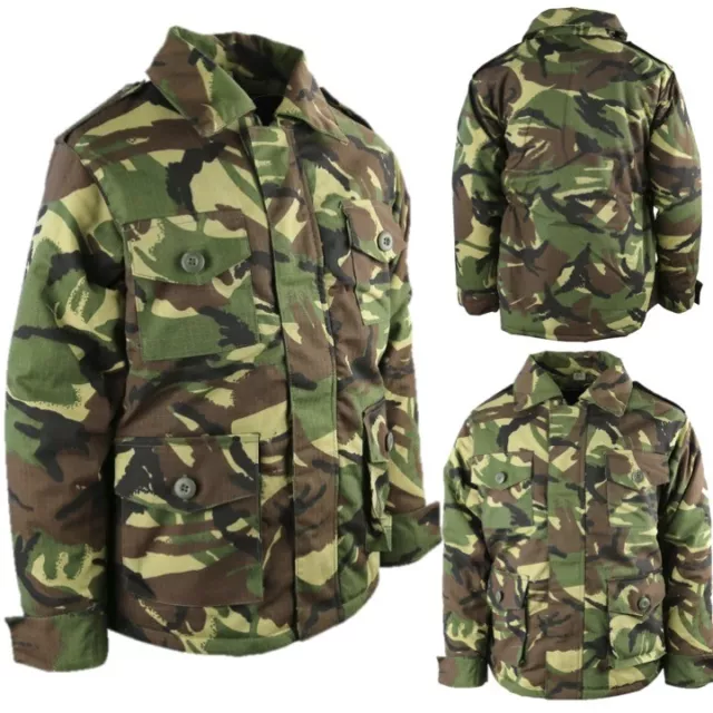 Kids Army Soldier T-Shirt Trousers Vest Helmet Cap Coat Bag Boys Dpm Camo