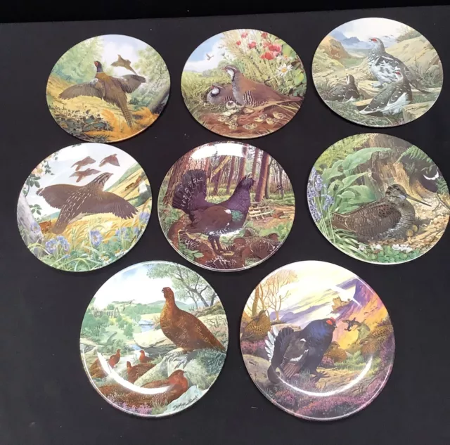 Royal Grafton Braithwaite Game Bird Collection Limited Edition Plates Set of 8