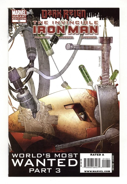 Invincible Iron Man #10B Larroca Variant VF 8.0 2009