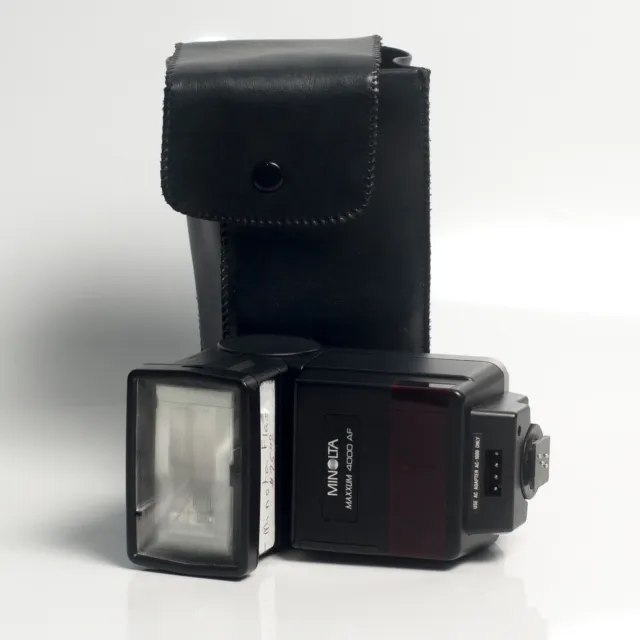 Minolta Maxxum 4000 AF Shoe Mount Flash Zoom with Bounce & Swivel - Tested WORKS