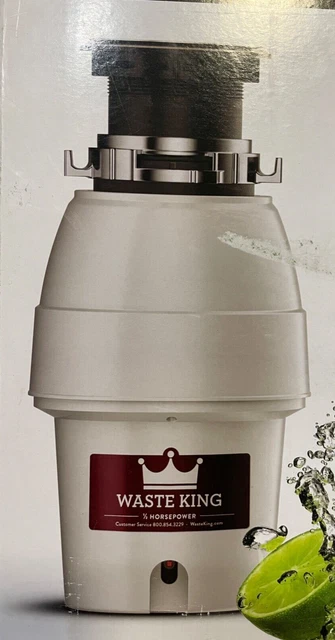 Waste King Legend Series 1/2 HP Garbage Disposal Continuous Feed With Power Cord