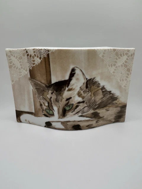 MINOU-ETTES BY C. Pradalié Cat Thin Vase 1985 Made In