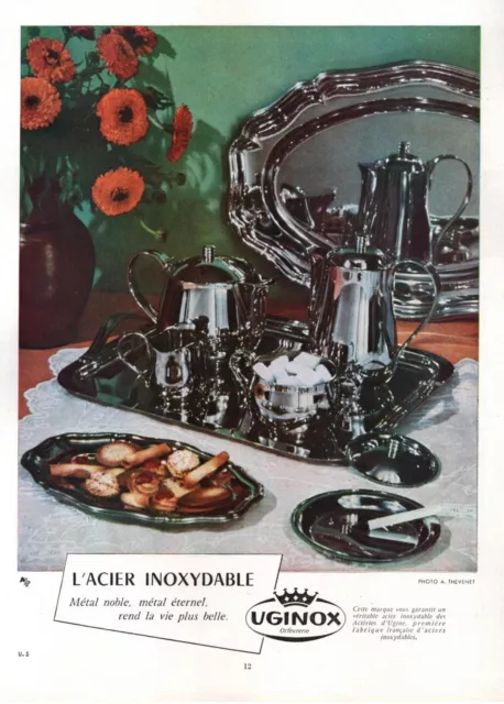 ▬► PUBLICITE ADVERTISING AD Acier inoxydable UGINOX 1954