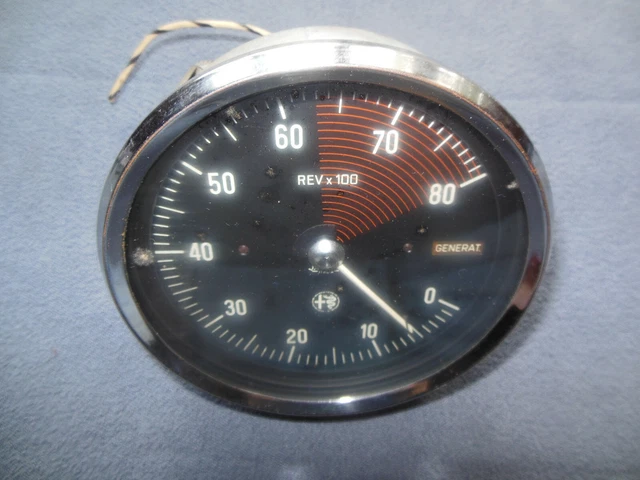 ALFA ROMEO DUETTO Used Original JAEGER 8000RPM TACHOMETER with Mounting ...