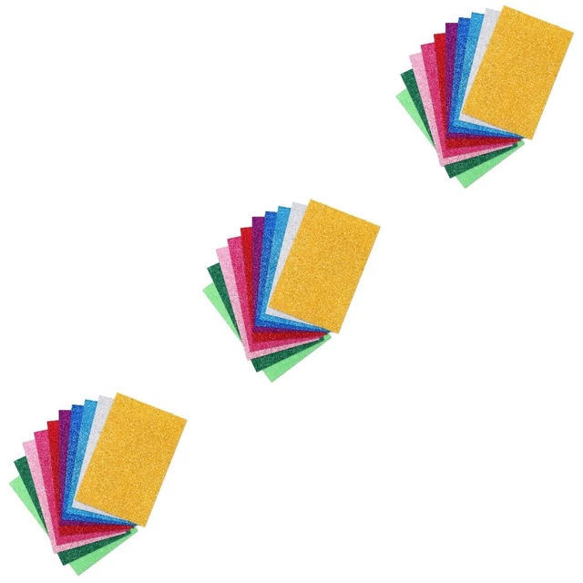 3 Pieces Goldglitzerndes Kartonpapier Schaumstoffplatten Basteln