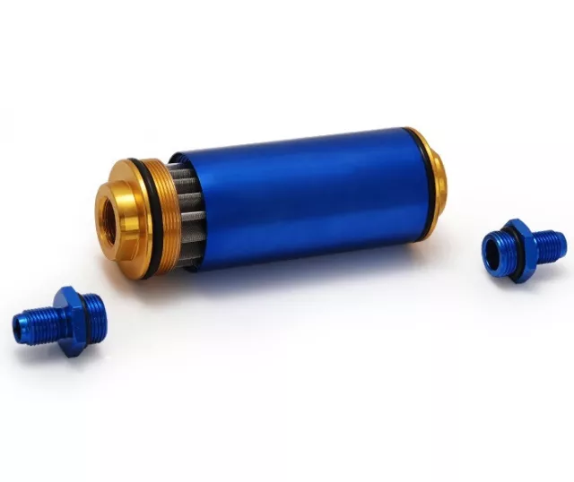 Kraftstofffilter Benzin Filter Tuning Motorsport High Flow Blau AN6 Dash 6 2