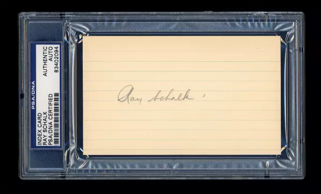 Ray Schalk Psa/Dna Signed Index Card Autographed Hof 1919 White Sox Black Sox