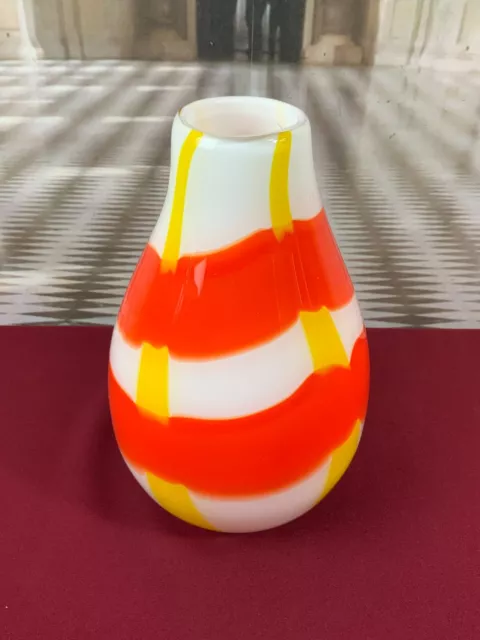 DESIGNER VASE AUS GLAS MUNDGEBLASEN KÜNSTLERGLAS 29cm HOCH 2,4kg