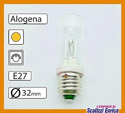 200W 150W Altro LAMPADINA TUBOLARE ALOGENA E27 75W 100W 250W DIMMERABILE 
