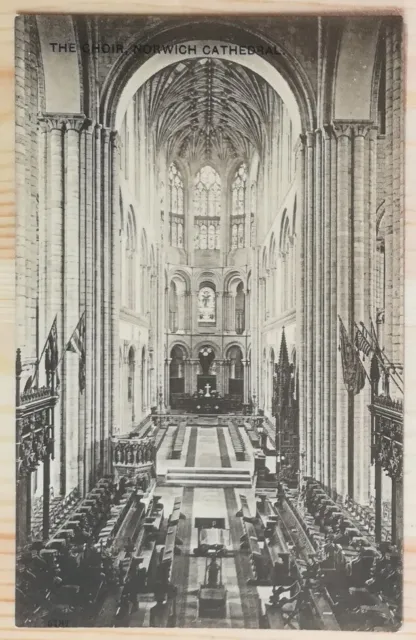 Postcard- Norwich Cathedral Choir, Norwich, UK  1900s Hayward Kidd's series