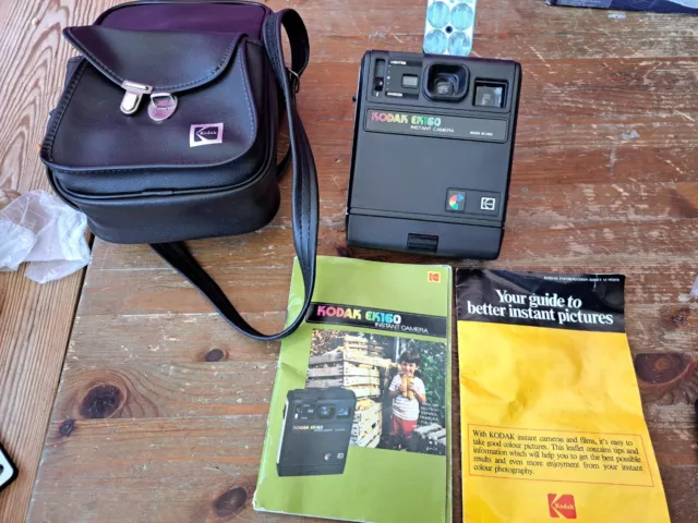 Kodak EK160 fotocamera istantanea con borsa da trasporto manuale, originale Kodak.