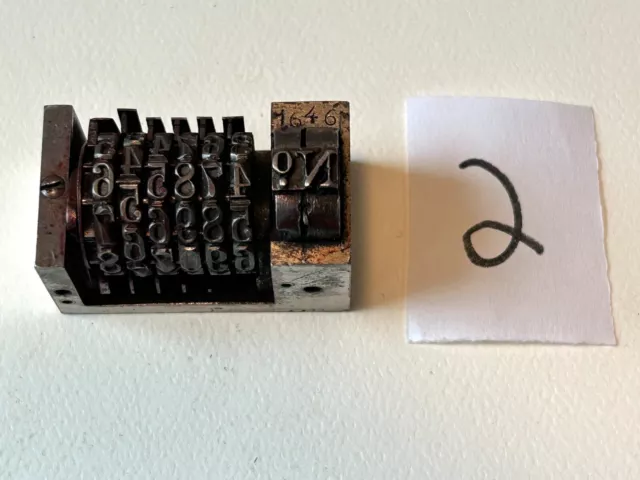 Antique Falsing Type 1A Numbering Machine Letterpress  RARE  t2