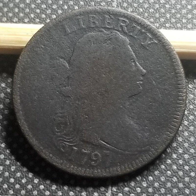 1797 U.S. Draped Bust Liberty Large Copper Cent Early American penny 1c coin USA
