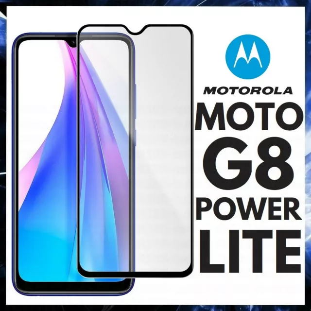 For MOTOROLA MOTO G8 POWER LITE CURVED SCREEN 9D PROTECTOR FULL TEMPERED GLASS