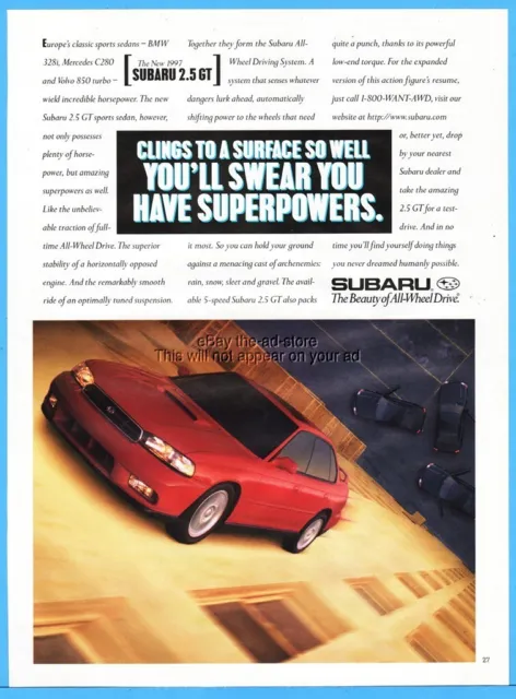 1997 Subaru 2.5 GT Sports Sedan Vintage Photo Car Ad