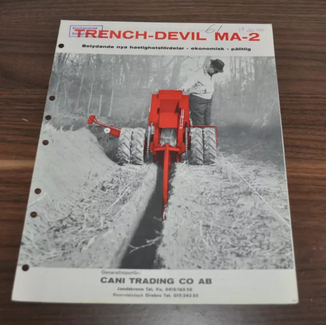 Cani ARPS Trencher Trench-Devil MA-12 Brochure Prospekt Sweden