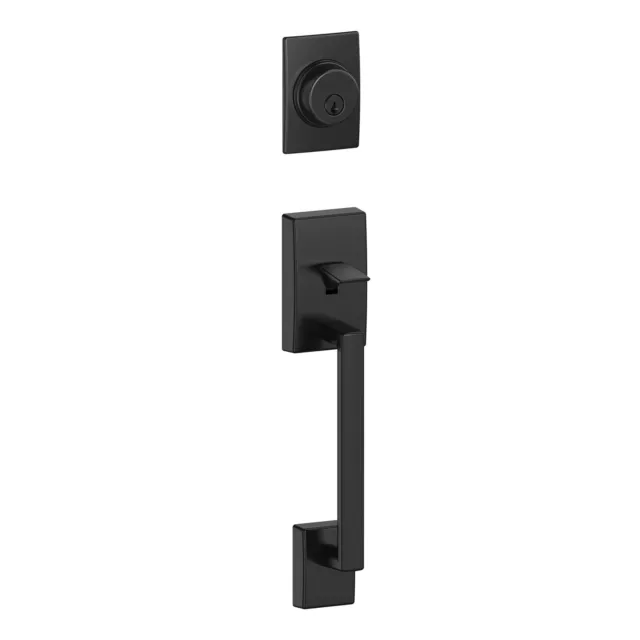 Schlage F58-CEN Century Single Cylinder Exterior Entrance - Black