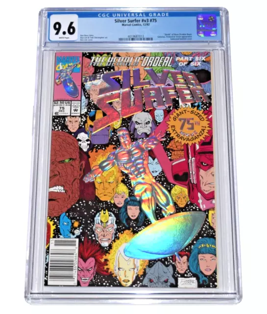 SILVER SURFER #75 ~ CGC 9.6 ~ Marvel Comics 1992 ~ Newsstand Edition Holo