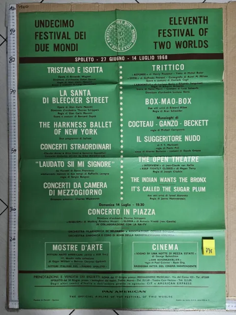 Manifesto Spoleto festival dei due mondi 1968
