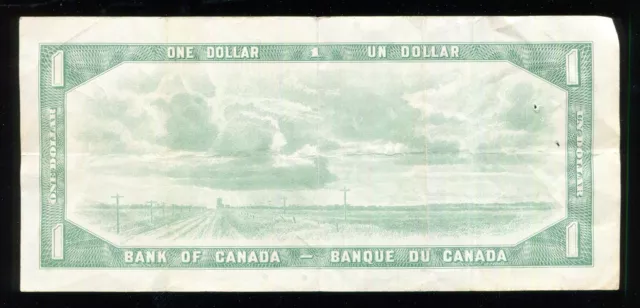 Bank of Canada C$1 ONE UN Dollar 1954 Z/M 7665728 - Canadian Western Prairie - 2