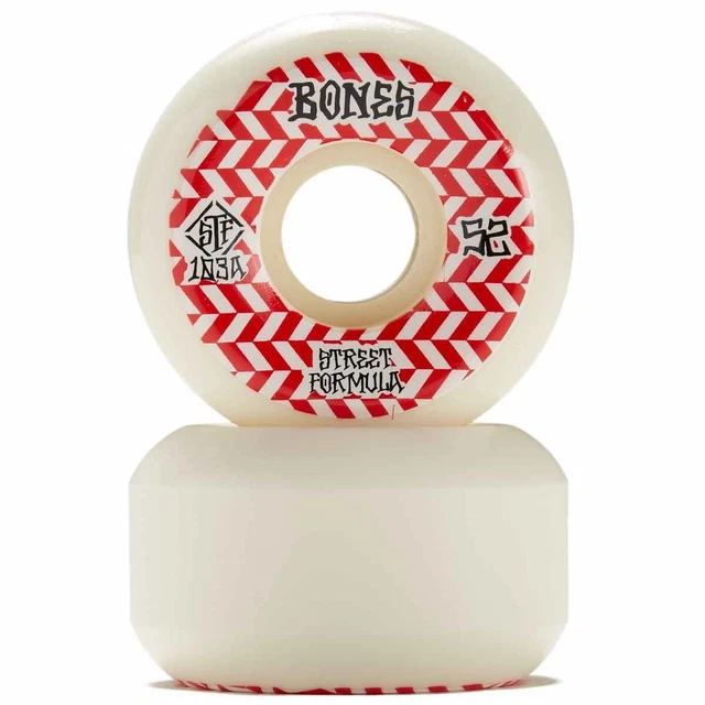 Bones STF V5 Patterns Wheels White Red 52mm/103a