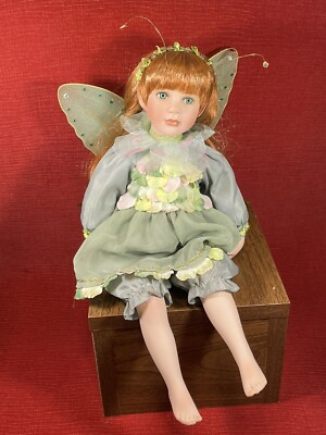 Paradise Galleries Treasure of the Emerald Isle Fairy Porcelain Doll Linda Mason