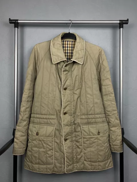 Aquascutum 90s Vintage Quilted Mens Jacket