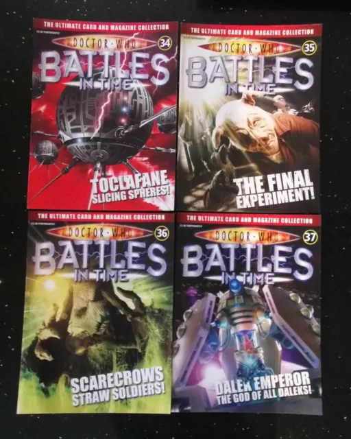 Dr Doctor Who Battles in Time SET OF FOUR MAGAZINES Numbers 34 35 36 & 37 - RARE
