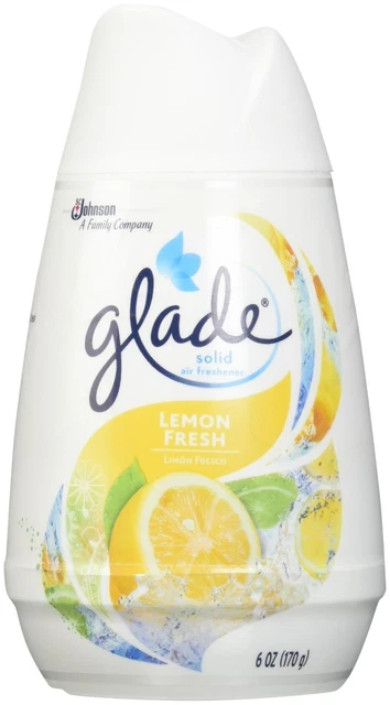 Glade Solid Air Freshener, Fresh Lemon, 6 Ounce 3-Pack