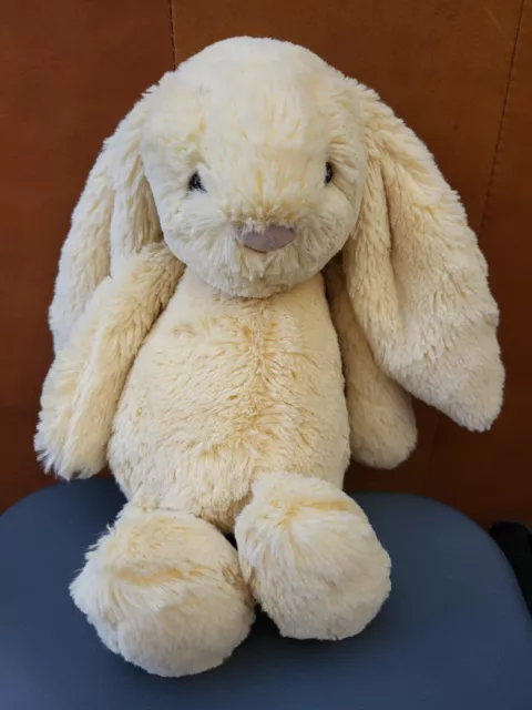 Jellycat Plush Bashful Bunny 11” Lemon Yellow Stuffed Animal