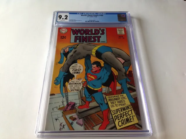 Worlds Finest Comics 180 Cgc 9.2 White Neal Adams Batman Superman Dc Comic 1968