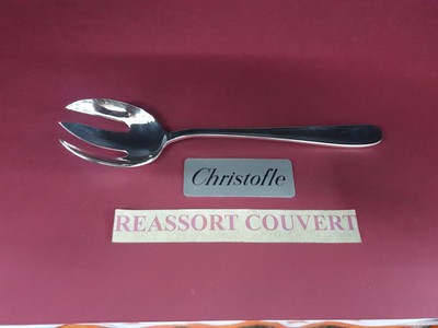DAX Fourchett Servizio Insalata Dax 23.5 CM christofle Bel Stato Metallo Argentato 