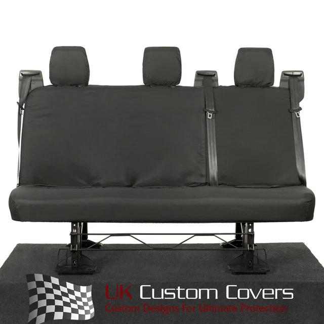 FORD TRANSIT CUSTOM Rs 2023+ Tailored Rear Seat Covers Black 131 £59.