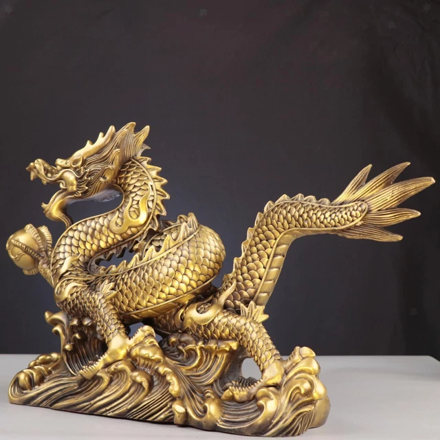 STATUA 5,9&ANTICA DINASTIA Cinese Bronzo Kylin Unicorno Qilin Chi-lin - Foto 2