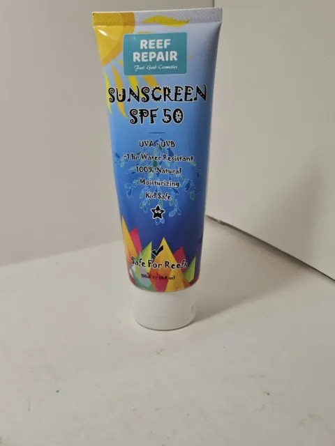 Reef Safe Sunscreen SPF 50 Water Resistant, 4 Fl Oz Kid Safe Reef Safe