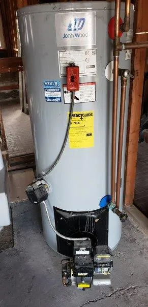 John Wood Oil Fired Service Water Heater Tank + Carlin Burner Control Unit