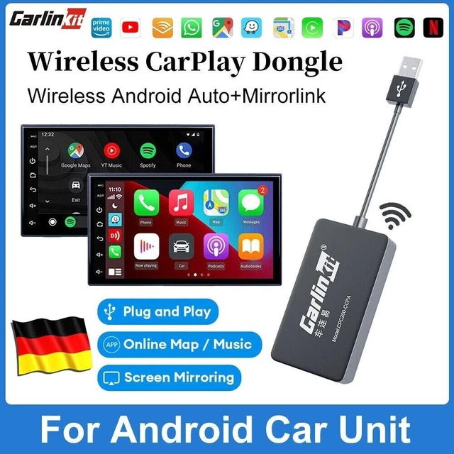 CARLINKIT WIRELESS ANDROID Auto Adapter Apple CarPlay Ai Box Dongle ...