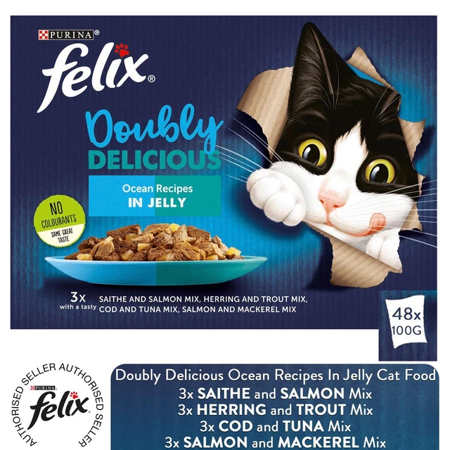 48X100G FELIX WET Cat Food Doubly Delicious Countryside Selection In Jelly 3 6Y 29.99 PicClick UK