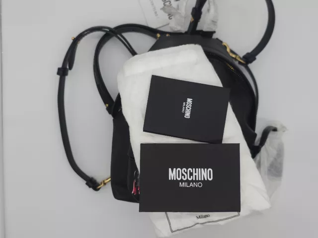 Moschino Couture Batman Teddy Bear Black Mini Backpack BNWT Halloween 3