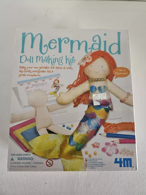 NEW SEALED 4M Mermaid Doll Making Arts and Crafts Kit