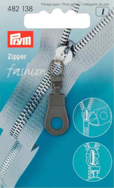 Fashion-Zipper Öse schwarz, Packung mit 1St, 482138, Prym