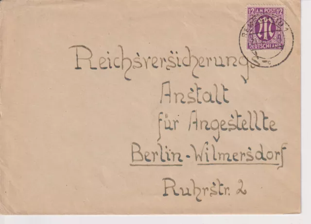 Bizone/AM-Post, Mi. 7z EF, Remscheid, 24.12.45