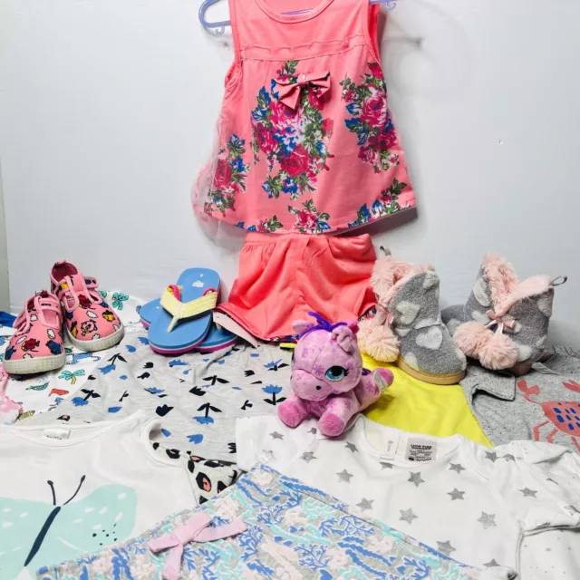 Baby Girl Clothing Bundle Lot Bulk x16 Dress Shirt Shoes Shorts Size 1 12-18mths