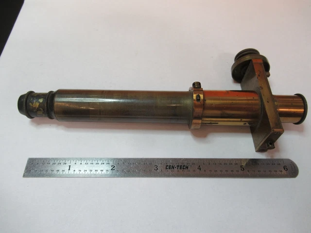 Microscope Columnator FOR PARTS ANTIQUE Brass Collimator Microscope Filar Optics As Pictured ...