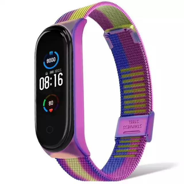 Cinturino in Acciaio Inossidabile Fascia Strap Multicolor per Xiaomi Mi Band 5 6